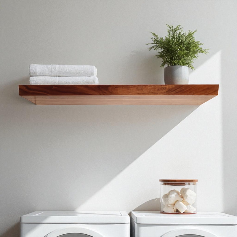 Fenderson Acacia Floating Shelf, 2" H x 36" W x 12" D