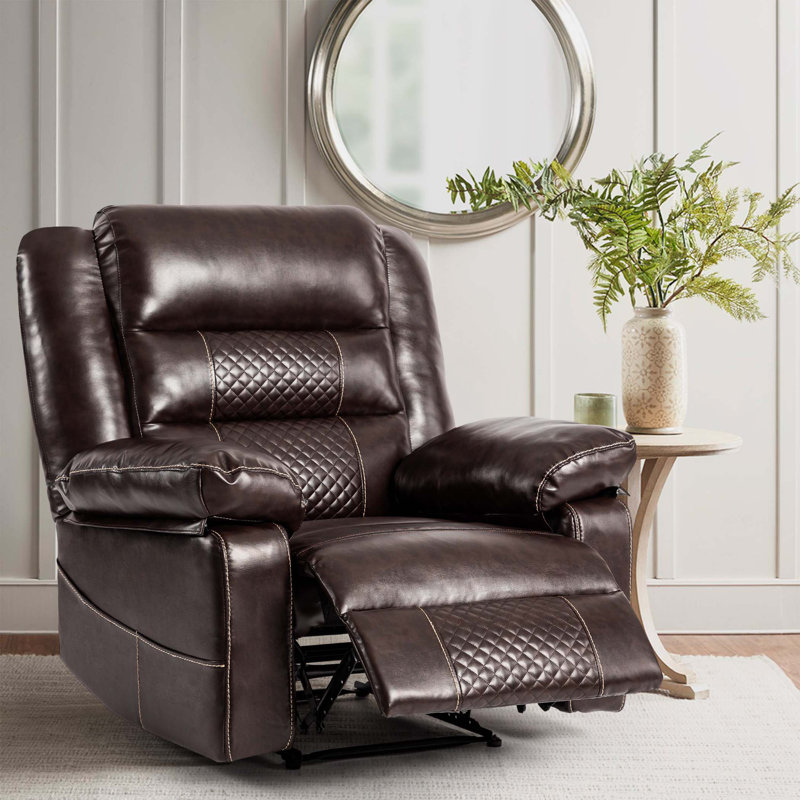 Josias Recliner, Brown Faux Leather