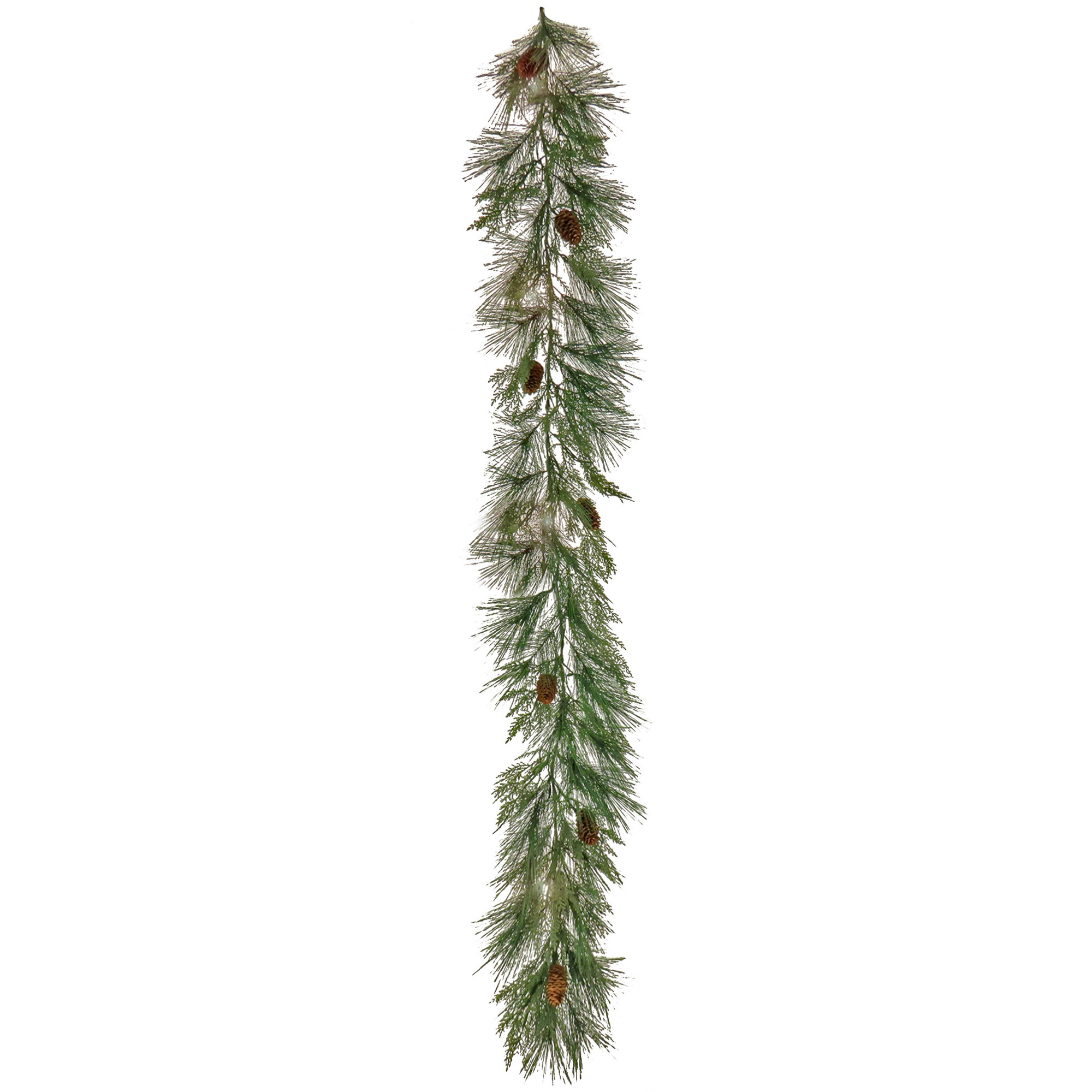 Lighted Faux Pine Garland, 6'