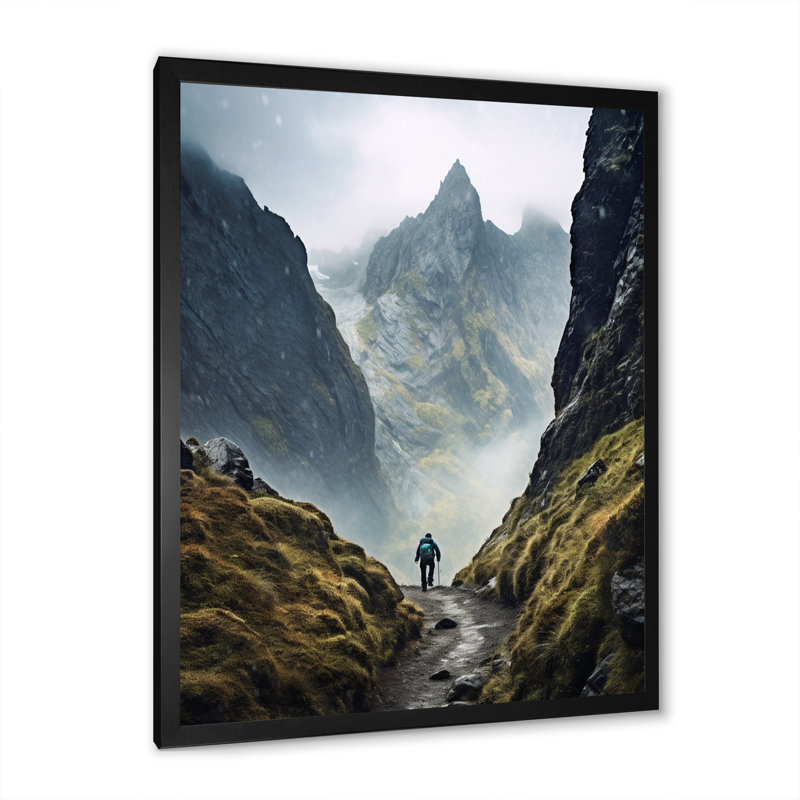 Montagne, randonnée photo III - paysages, reproduction sur toile, H 32 po x l 24 po x P 1 po, Cadre photo noir