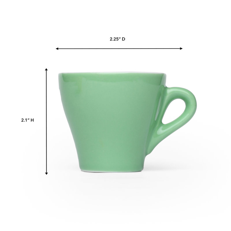 Tasse en porcelaine Hearn citron, Vert