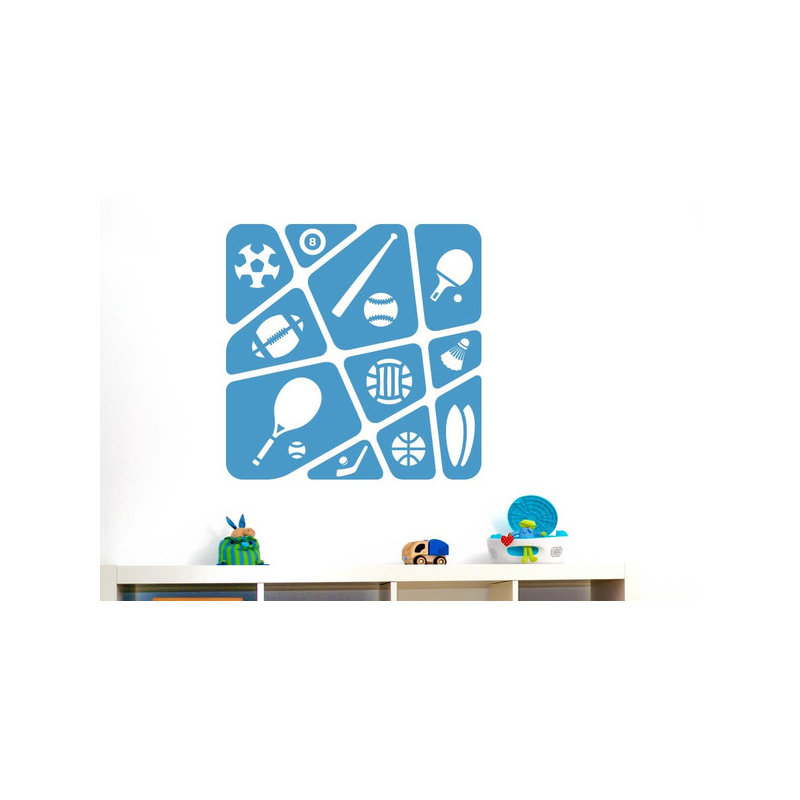Sports Wall Decal, Blue