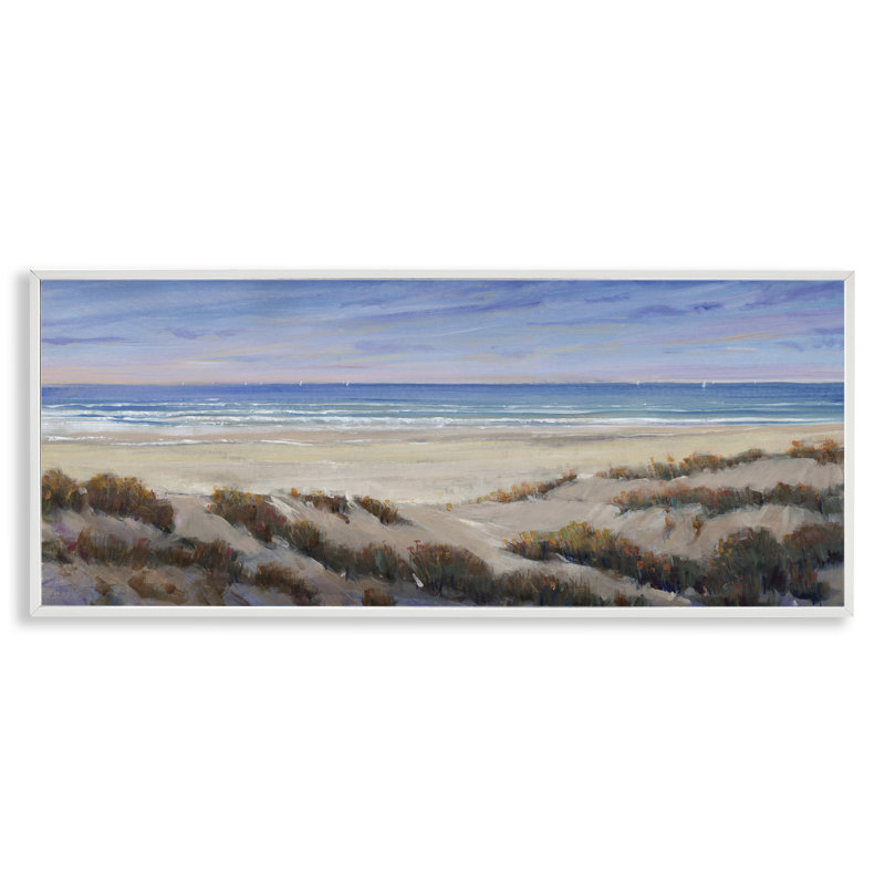  «Grassy Beach View», art de la giclée encadrée par Regina Moore, H 10 po x l 24 po