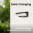 Outdoor Solar Aluminum Rounded Wall Sconce With Motion Sensor & LED Lightbar