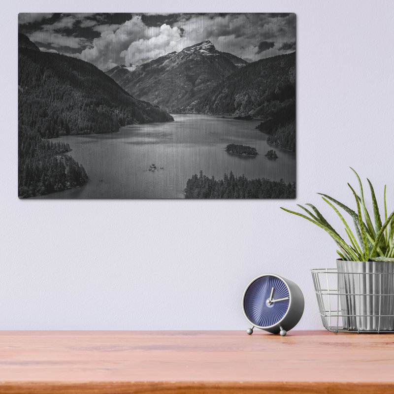 «Diablo Lake» par Rick Berk, art mural en métal, H 12 po x l 16 po