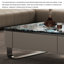 Table basse Luxury-lite rectangulaire en marbre