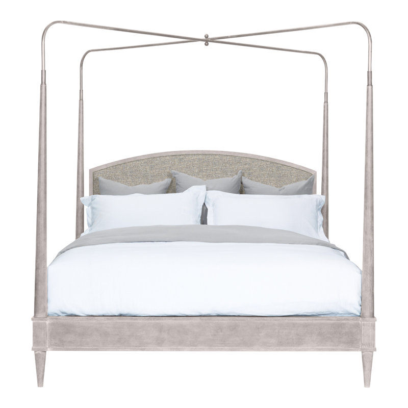 Anderkit Upholstered Canopy Bed, Dove Gray, Impala Storm