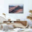 Art texturé sur toile, "Dunes de sable rose et montagnes bleues lointaines"-1168853055