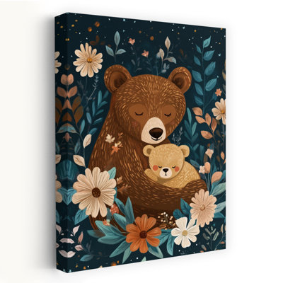Peaceful Bear Family by Andreas Magnusson - Wrapped Canvas Print