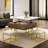 Walnut Lift-Top Coffee Table Set with Storage & 4 Ottomans