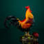 Sculpture de poulet chanceux - Décoration de maison exquise