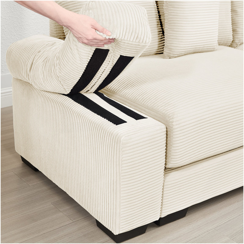 Canapé modulaire surdimensionné 54,3 po Cloud, Beige