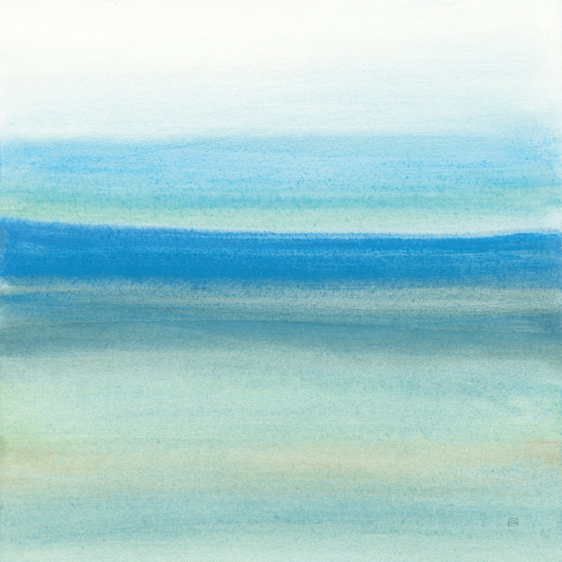 «Coastal Abstraction IV» par Chris Paschke - peinture sur toile tendue, H 36 po x l 36 po x P 1,25 po