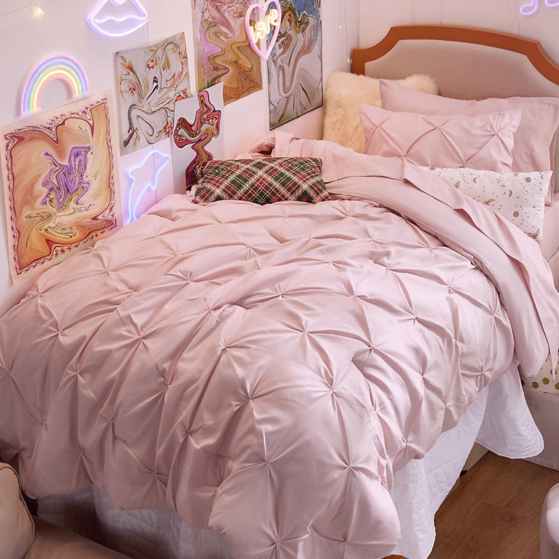 Pintuck Pinch Pleat Bed-in-a-Bag Sets (Set of 5 or 7)