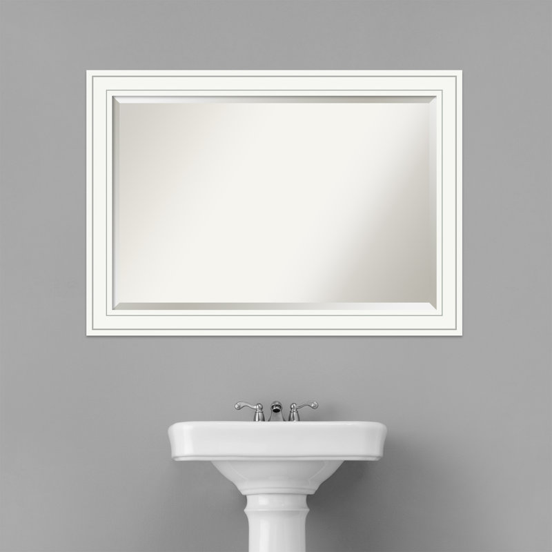 Hawking Wood Flat Wall Mirror, 28.88" H x 40.88" W