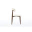 Chaises de salle à manger modernes modernes en métal beige de 2 pour la cuisine et le café, espace mince - Efficace avec grain de bois, structure, surface facile à nettoyer