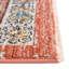Tapis rouge brique à motif floral Alkire-601888675