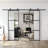 Metal and Glass Sliding Double Barn Door with Installation Hardware Kit (Soft-close Included)-98303719-100489299