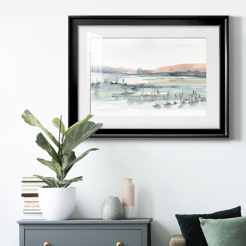 «Marsh Cattails II», reproduction encadrée de qualité supérieure - prête à être accrochée, H 18,5 po x l 24,5 po x P 1 po