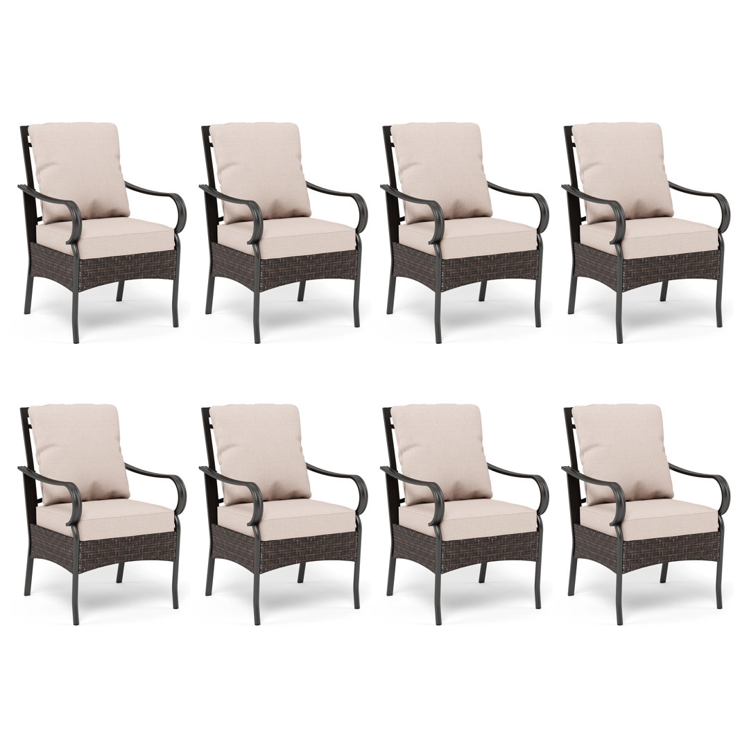 Patio Dining Chairs Set  Of 8 (Set of 8) Alphamarts