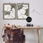 Ensemble de 2 giclées encadrées de fleurs bohémiennes neutres, design par Victoria Barnes-343507914-343507915
