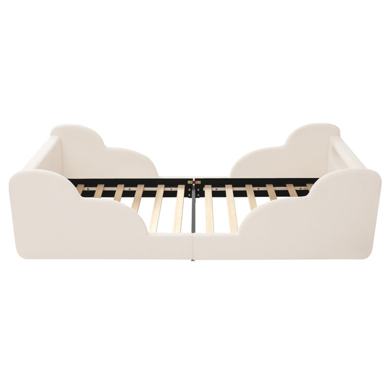 Bed, Beige Boucle