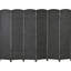 Cloison pliante 6 panneaux, cloison de 5,6 pi de hauteur. Noir pour la chambre à coucher et le bureau personnel. Avec écran tissé à la main et paravent arqué, écran d'intimité haut. Cloison autoportante avec style