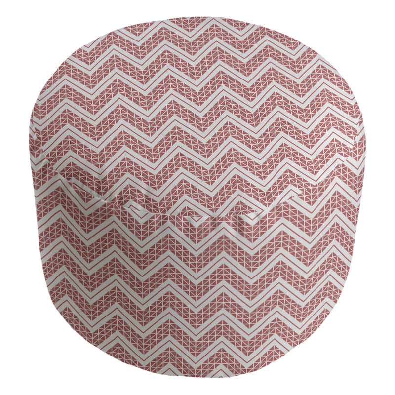 repose-pieds à motif à chevrons à la main classic, Rouge pâle