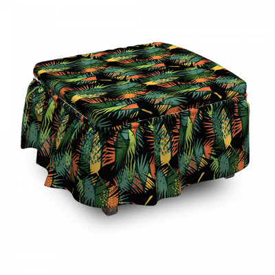 Housse pour repose-pieds tropical hawaii jungle