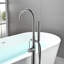 Robinet de baignoire autoportant à fixation au sol avec douche à main-89152014