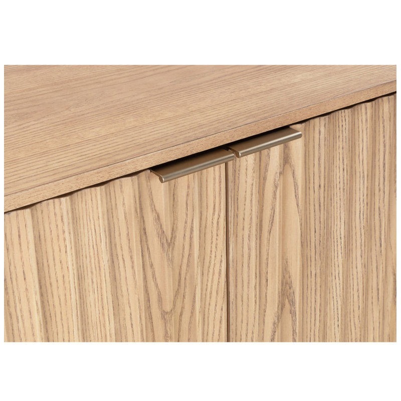 2 Door Storage Cabinet, Natural Ash