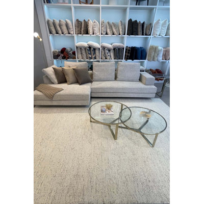 Bindi Rectangle Area Rug in Oat Meal