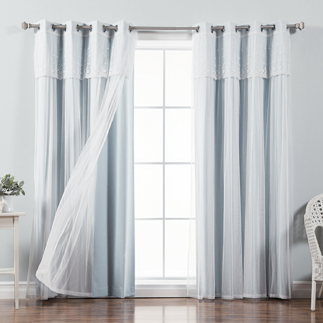 Crenshaw Solid Room Darkening Thermal Grommet Curtain Panels (Set of 4) Astoria Grand Curtain 