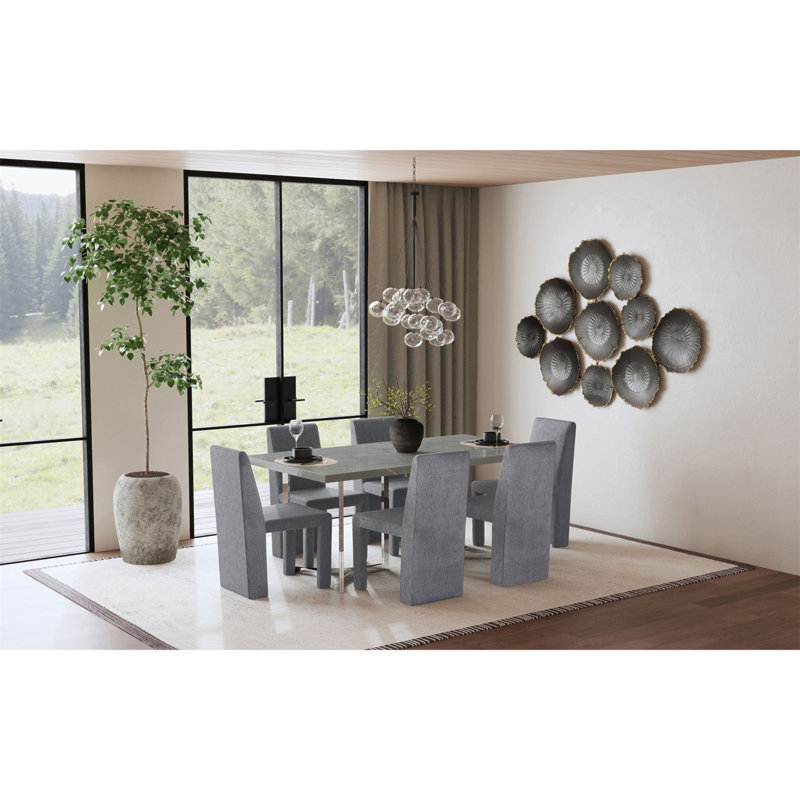 Chaise d'appoint de salle à manger rembourrée en velours Santa Cruz (ensemble de 2)