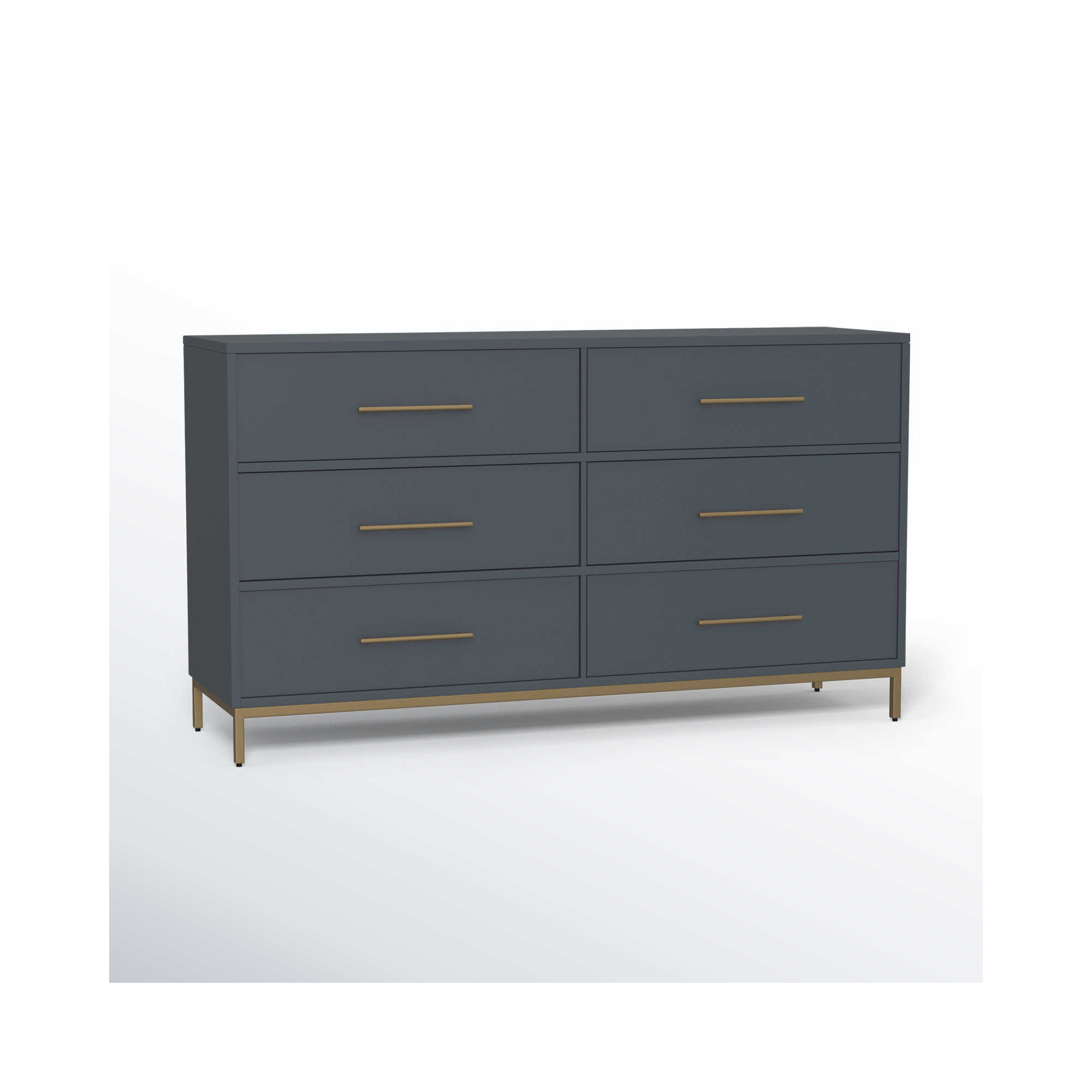Marino 6 - Drawer Dresser, Slate Gray