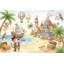 Pirate Island papier peint paysage côtier amovible aquarelle Illustration décoration murale-1433462925-1433462914