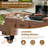 Modern 60.2"W Outdoor Kitchen Island with Wheels, Rolling Patio BBQ Kitchen Cart with Stainless Steel Top, Wood Grill Cart with Spice Rack&Wine Rack,2 Drawers, Brown-577874540