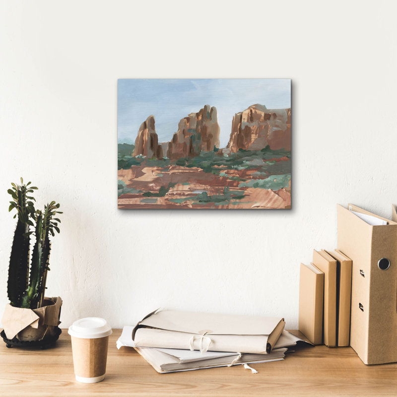 «Western Rock Formation 2» par Ethan Harper, art mural sur toile, H 12 po x l 16 po x P 0,75 po