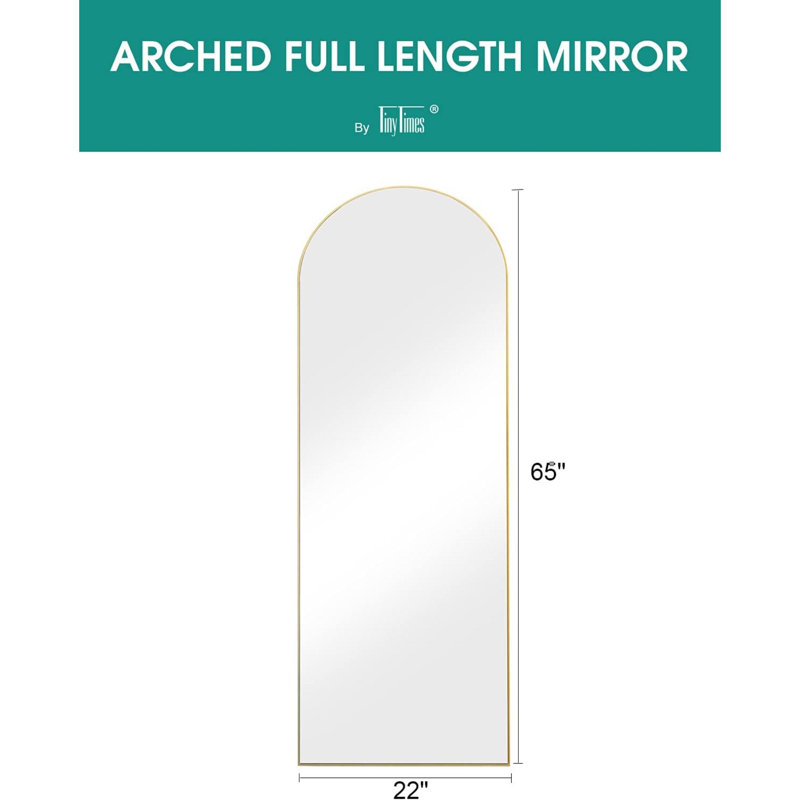 Huguette Aluminium Mirror, 65" x 22", Gold
