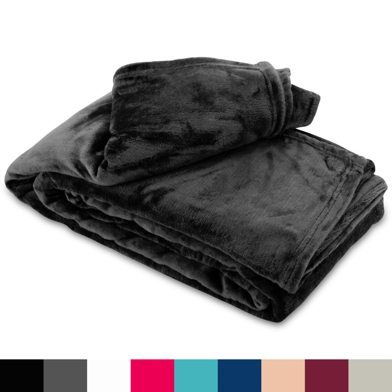 Fleecedecke, Black, 150cm W x 200cm L