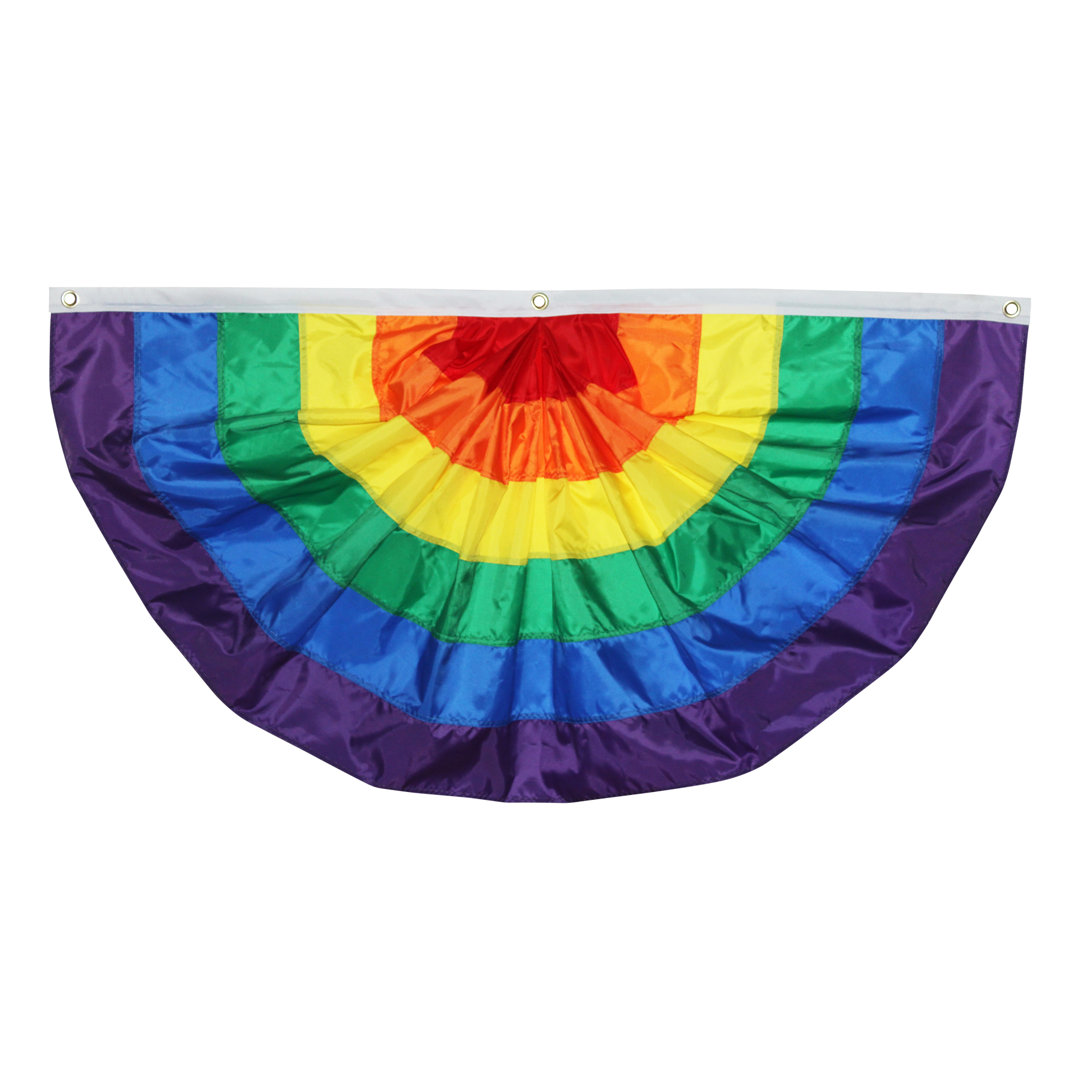 Pleated Fan Rainbow 2' x 4' Bunting In The Breeze