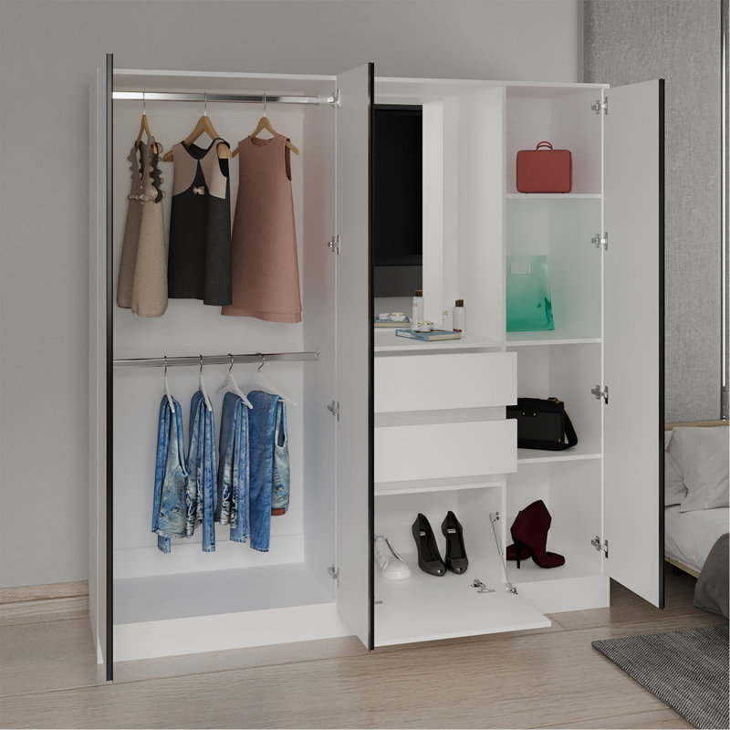 Armoire, chambre à coucher, blanc