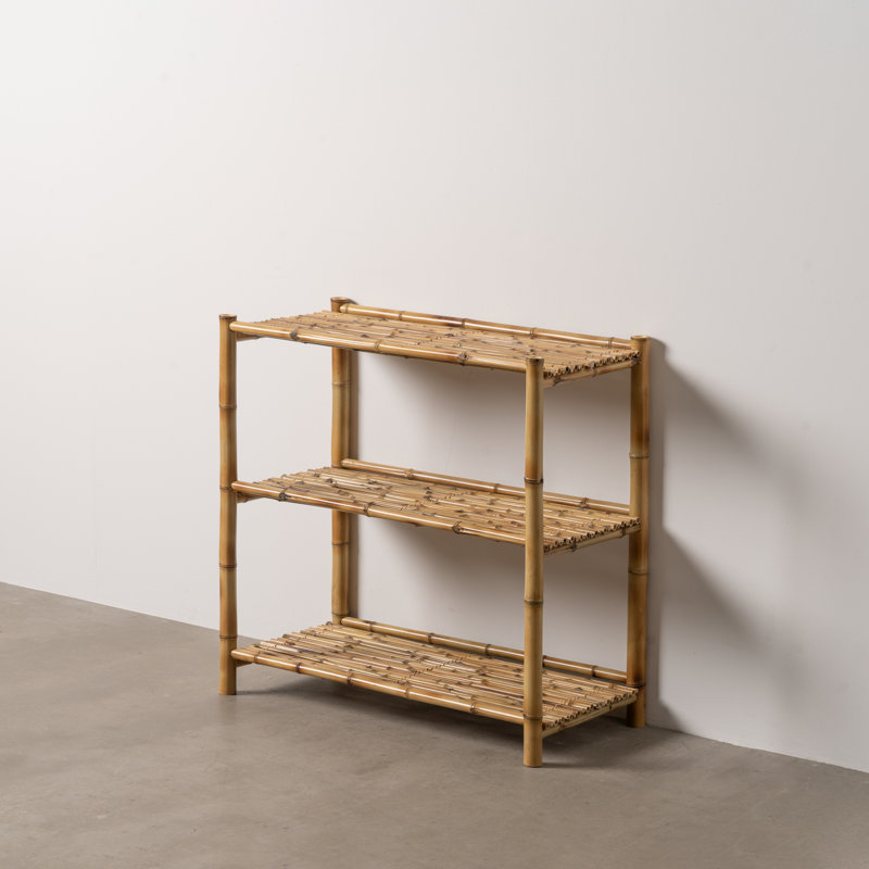 80cm W Bamboo / Rattan Shelving Unit
