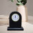 Stone Quartz Movement / Crystal Tabletop Clock in Black