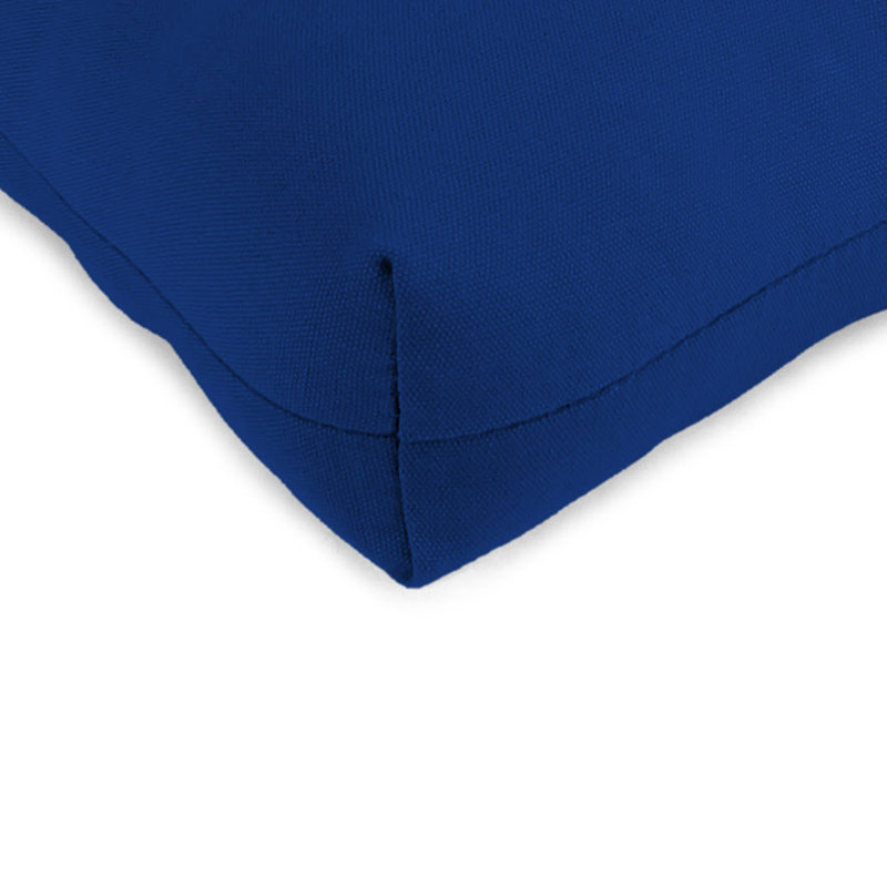 Contoured Outdoor Wicker Seat Cushion, Cobalt