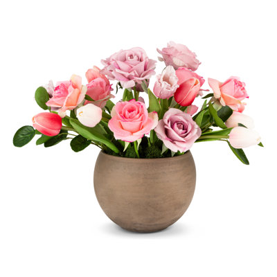 Harlow Realtouch Rose And Tulip Arrangement