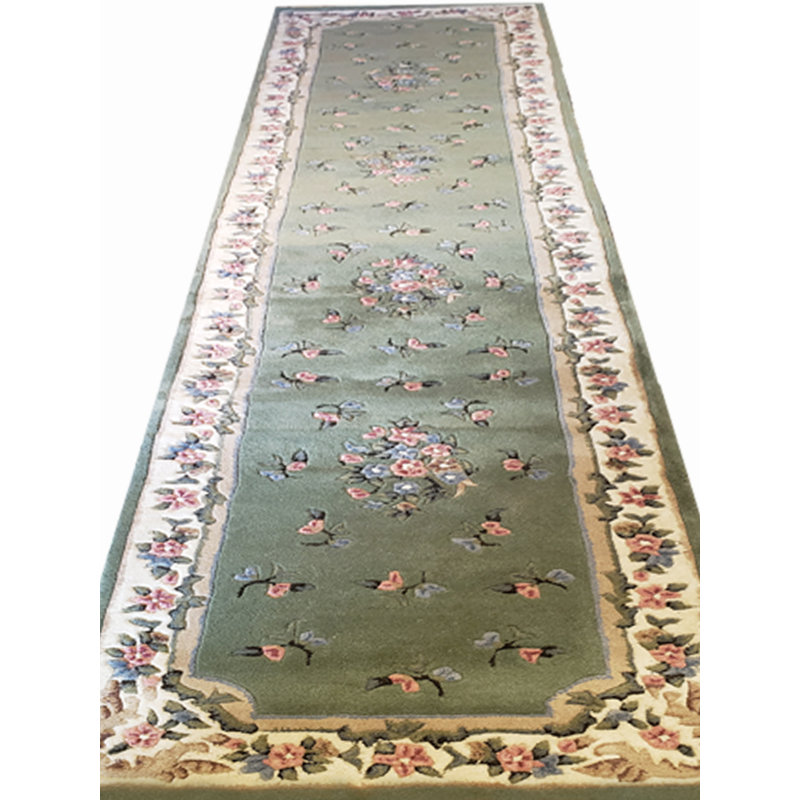 Wool Floral Indoor Rug, Runner 2'6" x 12'