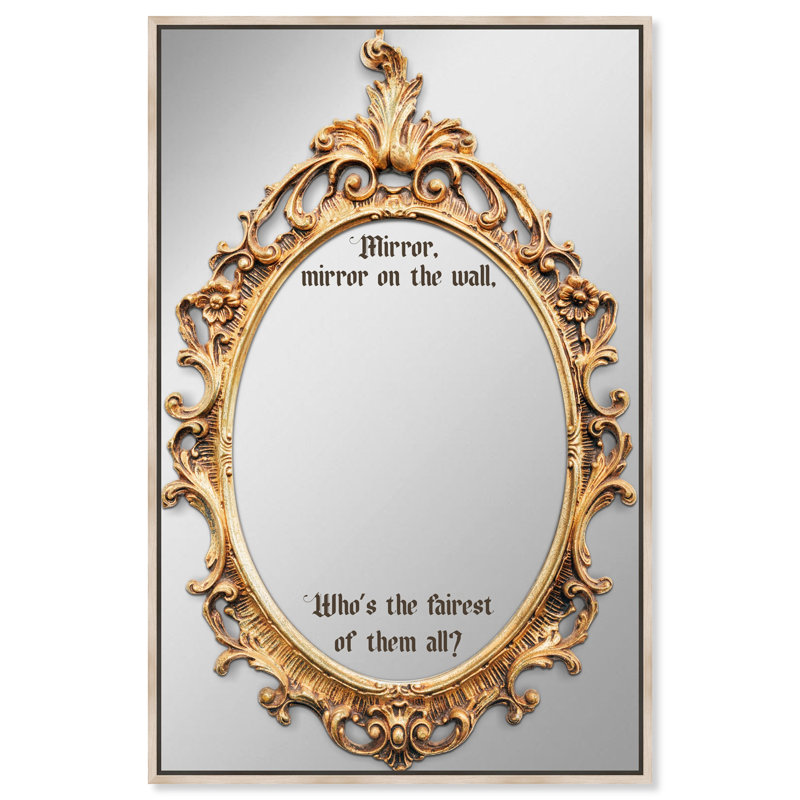 Fairest of Them All Framed Mirror by Oliver Gal, Cream