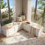 Banc de coin-repas en forme de L de 63 po, banc de coin de rangement modulaire sans dossier pour salle à manger, vestibule, vestibule, assemblage facile-1610368192
