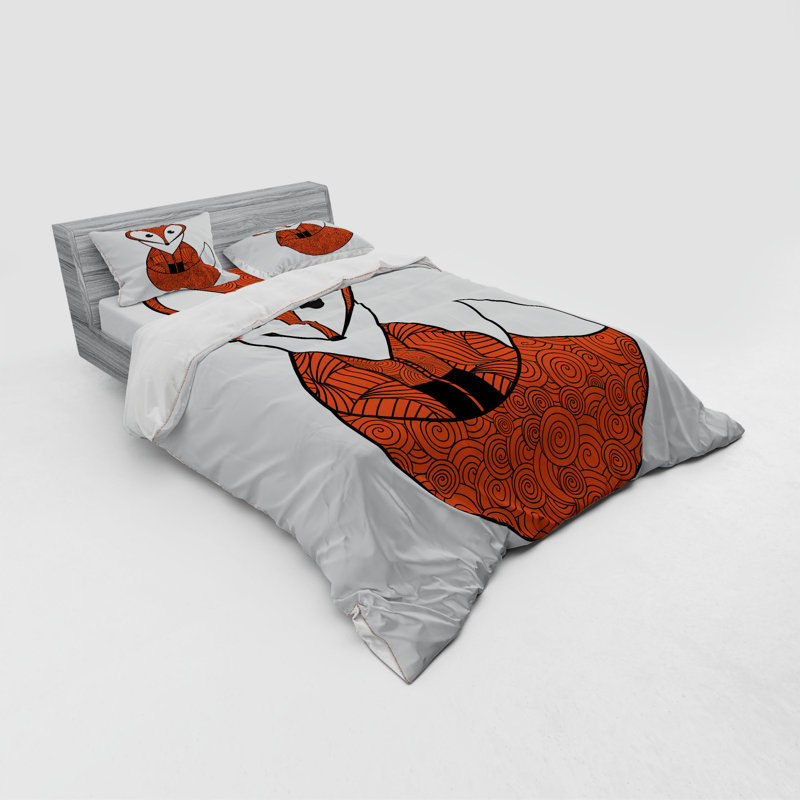 Ensemble de housse de couette Fox, Housse de couette grand + 3 pièces supplémentair